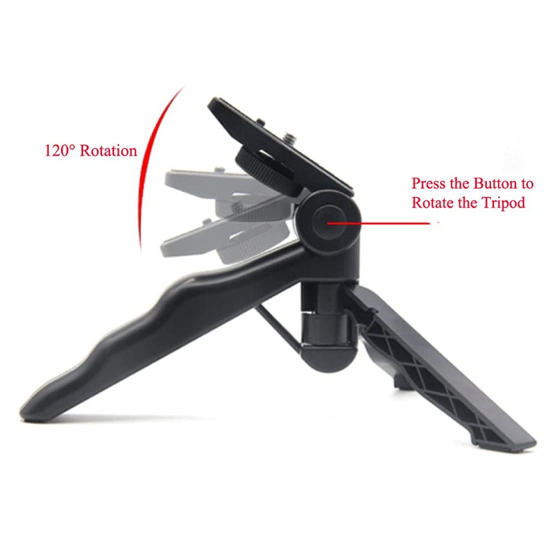 Walway Foldable Mini Table Tripod Stand Hand Grip with 1/4"
