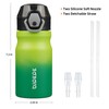 BJPKPK 14oz Insulated Water Bottle With Straw Stainless Steel Double