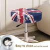 Poceacles Union Jack Round Stool Cover Round Seat Covers Washable