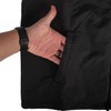 First Class 100% Nylon Windbreaker with Securtiy I.D. (Black)-Medium