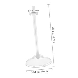 Hohopeti 15Pcs Doll Stands Display Transparent Brackets for Doll Support Securely Holds with Wide Base for Games and Showcases