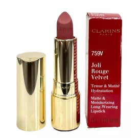Clarins Joli Rouge Velvet Matte & Moisturizing Lipstick (3.5g/0.1Oz) YOU PICK! - 759V Woodberry