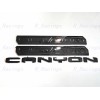 GMC Overlay 3PCS Gloss black Door Rear Elevation Canyon Emblems