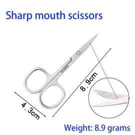 2 pcs Nail & Cuticle Scissors Set: Stainless Steel| Curved Blade Scissors for Precise Manicure Pedicure | Easy Grip |Perfect for Eyebrow, Toenail & Skin| Men & Women | Home or Professional Use