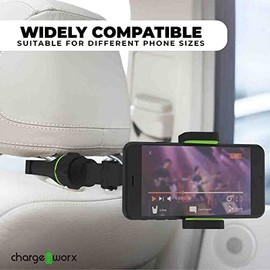 CHARGEWORX Soporte de teléfono ajustable para automóvil y escritorio, soporte giratorio de 360° para teléfono celular con abrazadera, soporte universa