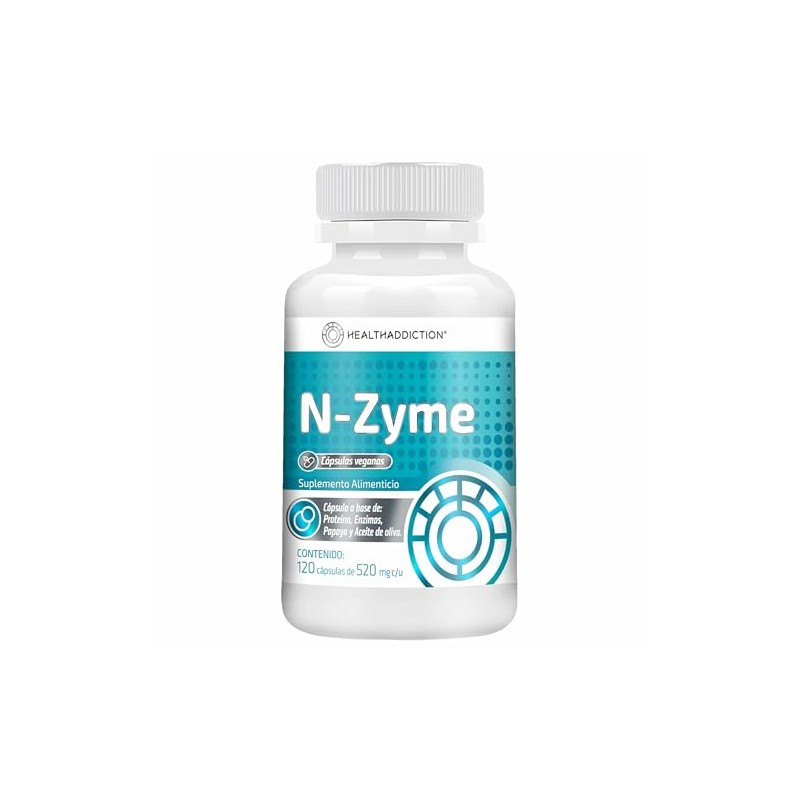 Healthaddiction Enzimas Digestivas Avanzadas Cápsulas 520mg Lactasa Proteasa Amilasa Papaína