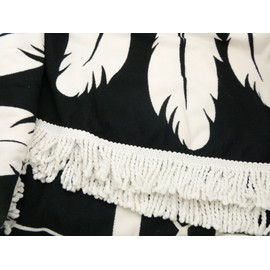 FASHION 21 Premium Large Round Heavy Thick Thread Tassel Fringe Cover up Beach Towel Yoga Mat in Many Styles (Style # 7)