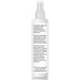 Vitamin C + Resveratrol Facial Toner - USDA Certified Organic Refreshing Spray for Face - 3.4 fl oz