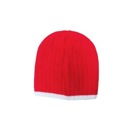 Polish Polska Knit Winter Hat with Eagle - Made in Poland (US, Alpha, One Size, Red)
