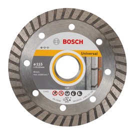BOSCH 2608602393 Standard for Universal Turbo Diamond Cutting Disc, 115mm Ø, 22.23mm x 2mm x 10mm, Multicolor