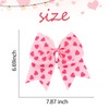 Valentine’s Day Cheer Hair Bow Ties for Women Love Heart