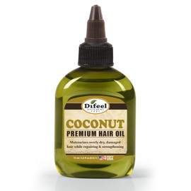 Difeel Premium 99% Natural Deep Conditioning Aceite de coco para el cabello 2.5 onzas