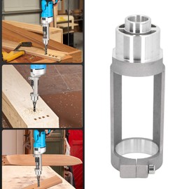 Square Hole Drill Bit Adapter Bracket,Screw Reinforced Fixation Mortising Attachment for Woodworking Fixing Bracket Accessories Hand Press Mortise Tool Quickly Install Disassemble