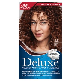 Wella Deluxe Tinte Permanente 5.5 Castaño Claro, 207 g