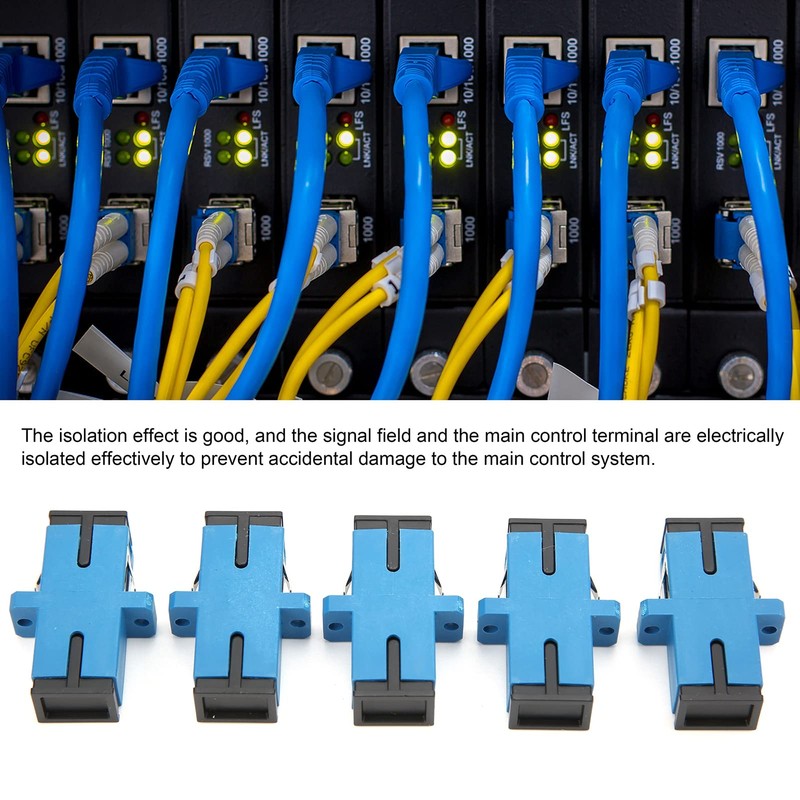 Acoplador de Fibra óptica de 50 Piezas, Adaptador de Conector