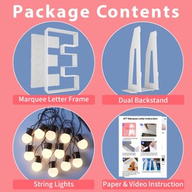 4FT Marquee Light Up Letters E, Big Marquee Letter for Baby Shower Birthday Engagement Wedding Marry Me Party Decor