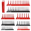 TOOLEAGUE 9Pcs Socket Organizer Tray and Magnetic Wrench Holder Set,Red