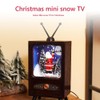 Mini Retro Christmas Snow Music TV Party Decoration Christmas Home
