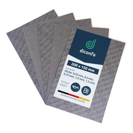 diconfa DIN A5 seal sheet Elring Abil N, thickness: 0.25 to 1.5 mm thick, quantity: 1 to 200 pieces, universal sealing paper seal for cars, motorcycles, cars, vintage cars, scooters (1 mm, 1 piece)