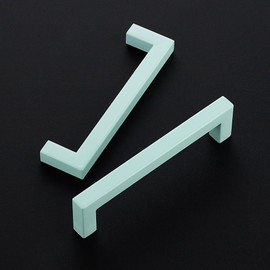 Ravinte 25 Pack 5 Inch Kitchen Square Cabinet Handles Green Cabinet Pulls Green Drawer Pulls Kitchen Cabinet Hardware Kitchen Handles for Cabinets Cupboard Handles Drawer Handles