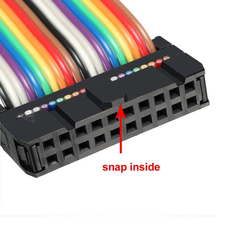 sourcing map IDC Rainbow Wire Flat Ribbon Cable 20 Pins