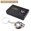 DAWRIS Electric Turbocharger Keyring with Sound & Light, Chrome Turbo