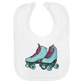 Azeeda 'Roller Skates' Soft Cotton Baby Bib (BI00019385)