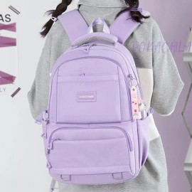 Pokachila Mochila Escolar Antirrobo Impermeable De Moda Para Niñas Segundarias Viaje Laptop 15.6 Inch