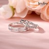 Jeulia Women's Ring, Ribbon, Infinity 925 Silver Material, Gift, Cute,