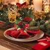 Set of 12 Christmas Napkin Rings Set, Pine Cones, Poinsettia,