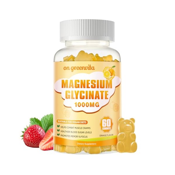on greenvita Magnesium Glycinate Gummies 1000mg - Sugar Free Magnesium
