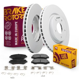 Metrix Premium Chassis Parts - Front Semi-Metallic Disc Brake Pad Set & Vented Brake Rotor Kit Fits Nissan Rogue, Rogue Sport, Made in Europe