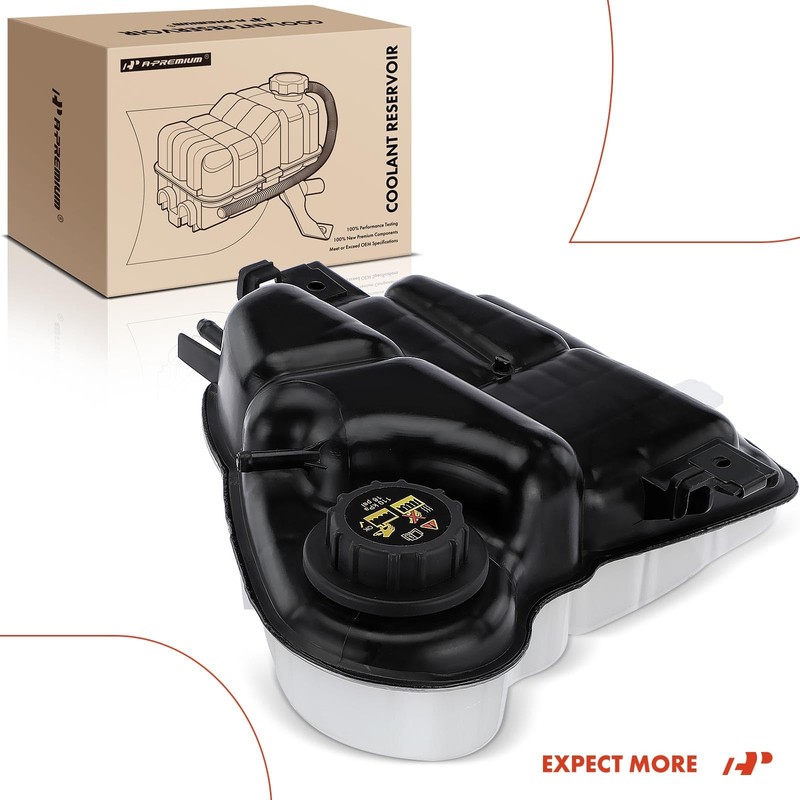 A-Premium Front Pressurized Engine Coolant Reservoir Tank with Cap Compatible