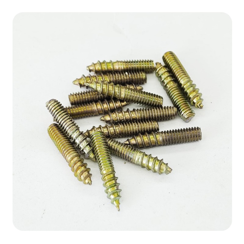 bociloy 20Pcs M4x25mm Hanger Bolts, Double Ended Thread Dowel Screws,