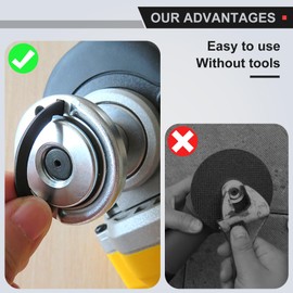 CPROSP 2-Piece Quick Release Nut for Angle Grinder M14 with Lever, Clamping Nut for Flex, Angle Grinder Flange Groove, Sanding Disc Change without Tools