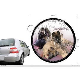 Circular Sticker Dog 10 A 60 cm Belgian Shepherd Dog