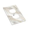 CKHTER White Gray Gold Marble Outlet Covers Light Switch Cover