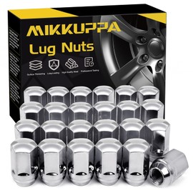 MIKKUPPA M14x1.5 Lug Nuts - One-Piece Chrome OEM Factory Style Large Acorn Seat Lug Nuts 7/8" Hex Replacement for Most Chrysler Dodge Jeep Ram Vehicles 24pcs Replace OEM 611-330