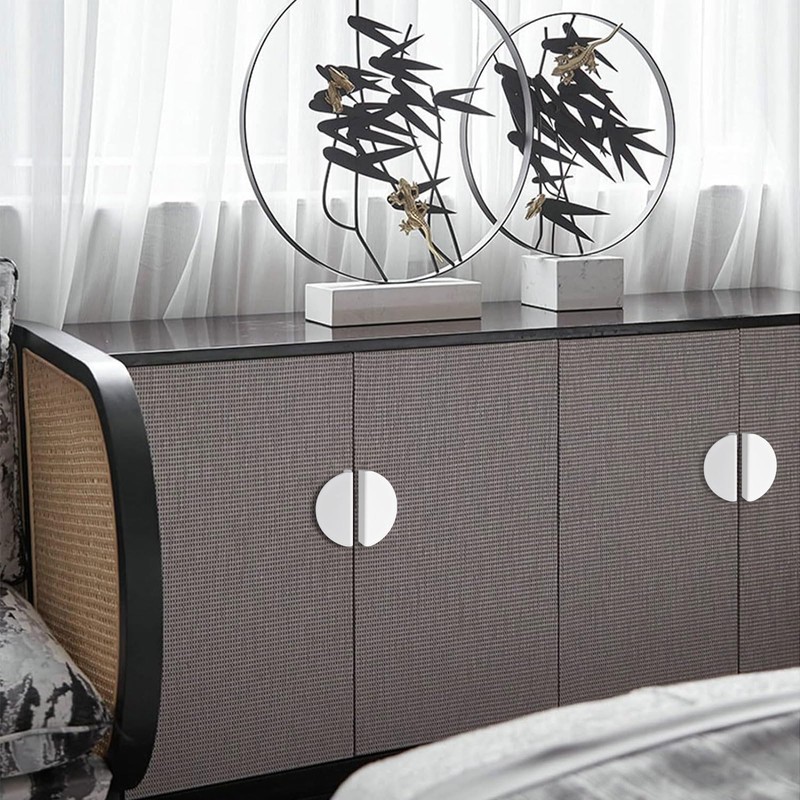 INCREWAY Drawer Pulls Crescent Moon Drawer Handles Aluminum Alloy Half