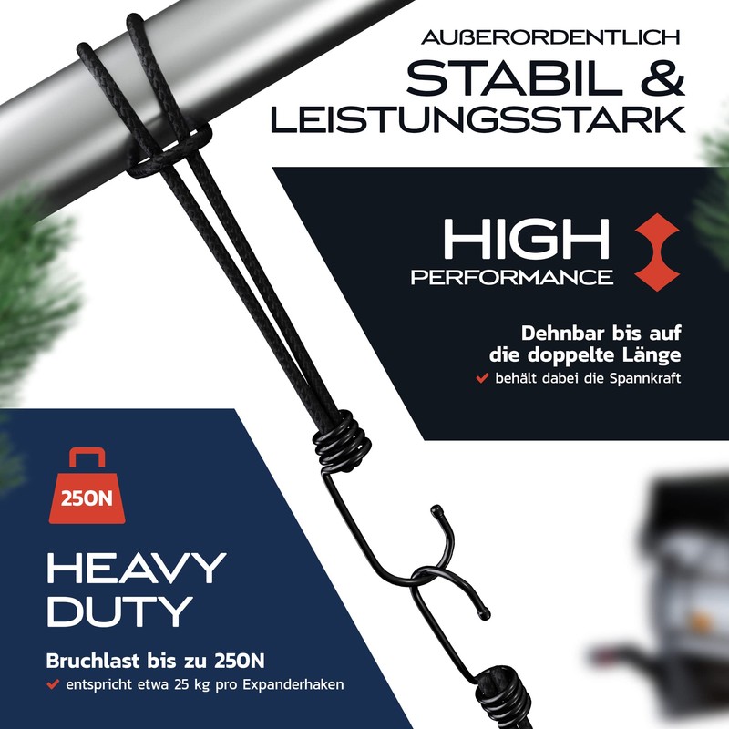 TRIBURG Expander with Hooks [Pack of 25 / 18 cm]
