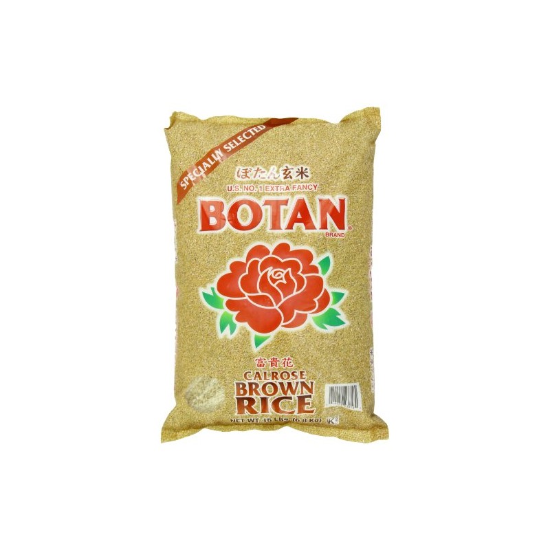 BOTAN Calrose Brown Rice, 15-Pound
