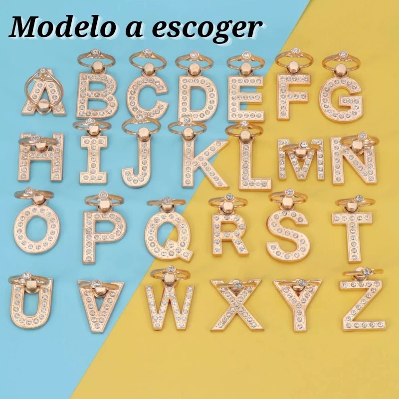 Universo en Linea Soporte Anillo Sujetador Celular Holder Diseños Letras