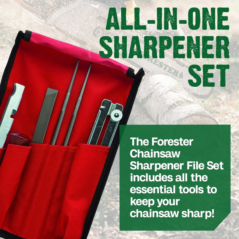 Forester Chainsaw Sharpener File Kit | Includes 2 Round Files,