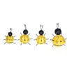 4Pcs/Set Wrought Iron Bee Decoration Wall Hanging 3 Dimensional Bee