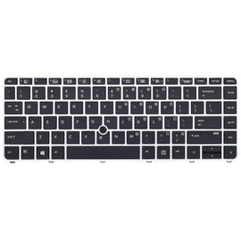 Replacement Keyboard for HP Elitebook 840 G3 848 G3, Elitebook 745 G3 745 G4 Series Laptop with Backlit Silver Frame, US Layout