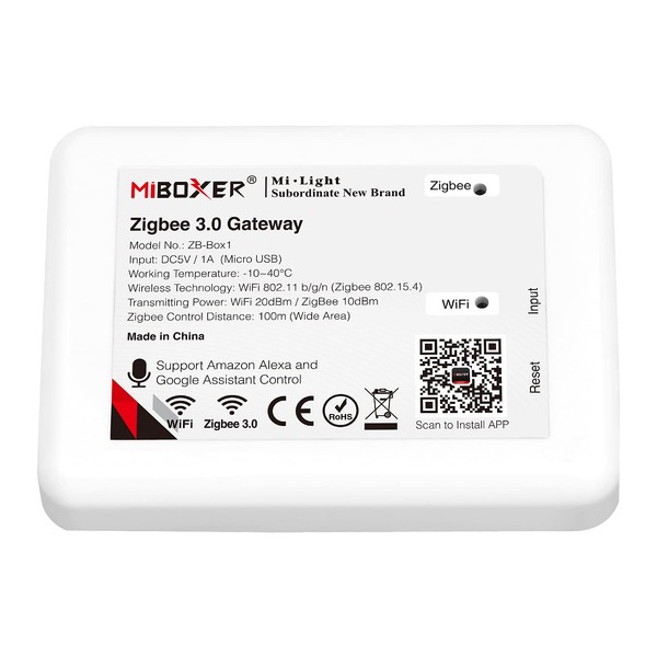 LIGHTEU®, Milight Miboxer Zigbee3.0 Gateway Compatible with All Zigbee 3.0
