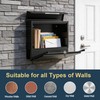 Modern Black Mailbox Wall Mount for Outside, Large Locking Security