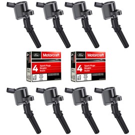 MAS Set of 8 Ignition Coil DG508 & Motorcraft Spark Plug SP479 Compatible with Ford 5.4L V8 DG472 DG457 DG491 Crown Victoria Expedition F-150 F-250 Mustang Lincoln Mercury Explorer