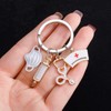 Dacitiery Keyring Nurse Keychain Metal Nurse Keyring with Syringe, Nurse