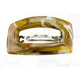 1 x rectangular patent clip approx. 9 cm long and 6 cm wide in horn - made in Germany WeLoveBeads